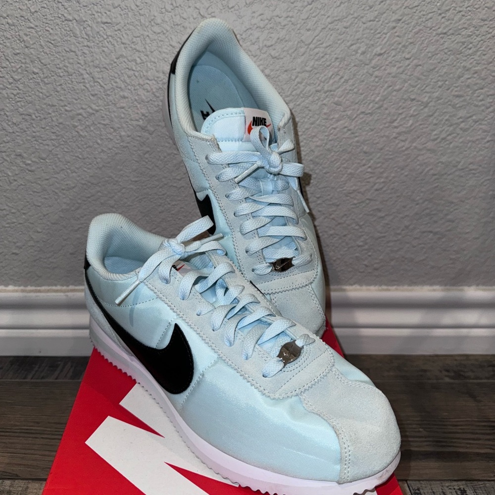 Nike Sky Blue Sneakers with Black Logo